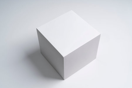 a white box on a white surfaceの写真素材