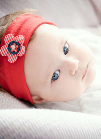 a bit the girl was photographed in a baby carriage
