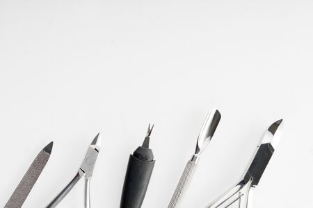 Professional instrument for manicure and pedicure on white backgroundの写真素材