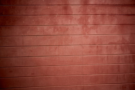 Red wooden wall background or texture and copy space for text or image.の写真素材