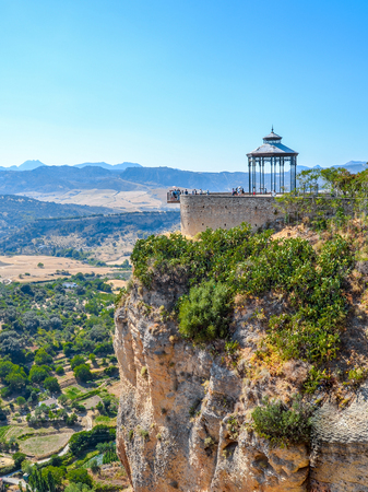 Panoramic view of Ronda viewing Platform. Andalusia Spain.の写真素材