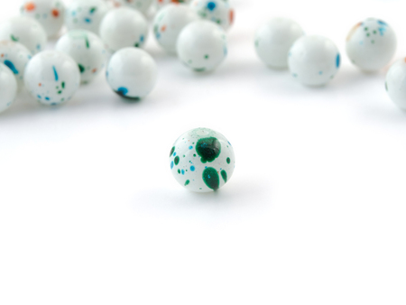 natural mineral gem stone - multi clortoned quartz gemstone isolated on white background close upの写真素材