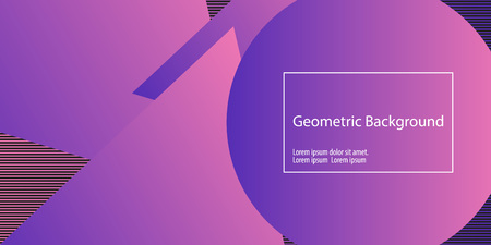 Geometric background. Minimal abstract cover design. Creative colorful wallpaper. Trendy gradient poster. Vector illustration.のイラスト素材