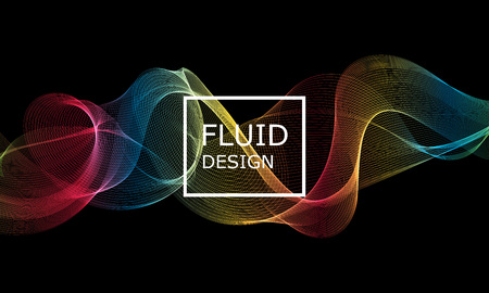 Flow shapes design. Liquid wave background. Abstract 3d flow shape.のイラスト素材