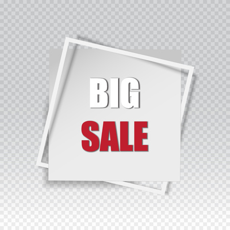 Big Sale square banner. Black Friday design template. Vector illustration.のイラスト素材