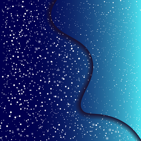 Snow Background. Vector illustration. Snowfall in paper cut style.のイラスト素材