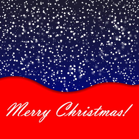 Merry Christmas and Happy New Year. Snow Background. Vector illustration. Snowfall in paper cut style.のイラスト素材