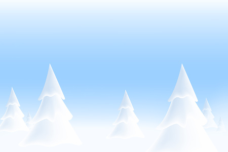 Happy New Year 2019. Realistic snowdrift. Winter snowy landscape with christmas trees. Vector illustration with snow hills.のイラスト素材