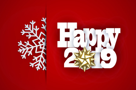 Christmas background with decorative snowflake. Merry Christmas and Happy New Year Greetings card. Paper cut snowflakes design.のイラスト素材
