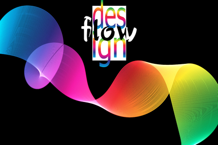 Fluid colorful texture on dark background. Flow shapes design. Liquid wave background. Abstract 3d flow shape. Fluid colors pattern.のイラスト素材