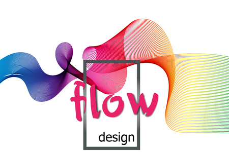 Wave colorful texture on dark background. Flow shapes design. Liquid wave background. Abstract 3d fluid shape. Color pattern. Modern fluid colors.のイラスト素材