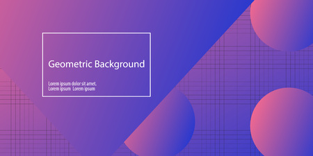 Geometric background. Minimal abstract cover design. Creative colorful wallpaper. Trendy gradient poster. Vector illustration.のイラスト素材
