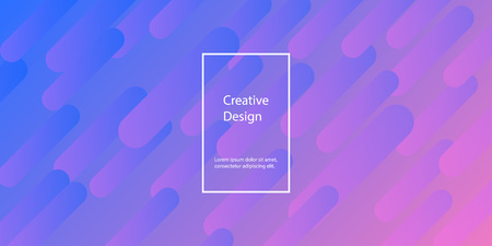 Geometric background. Minimal abstract cover design. Creative colorful wallpaper. Trendy gradient poster. Vector illustration.のイラスト素材