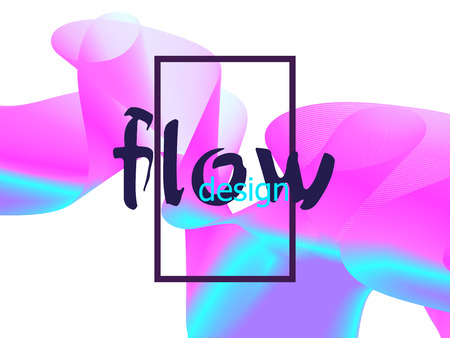 Flow shapes design. Liquid wave background. Abstract 3d flow shape.のイラスト素材