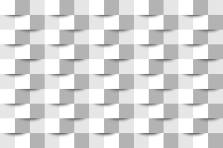 Abstract background. White geometric texture. Square pattern. 3d paper cover book. Vector illustration. Cover design.のイラスト素材