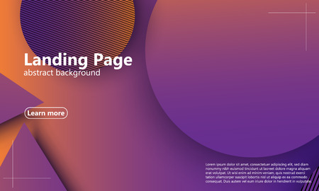 Website landing page. Geometric background. Minimal abstract cover design. Creative colorful wallpaper. Trendy gradient poster. Vector illustration.のイラスト素材