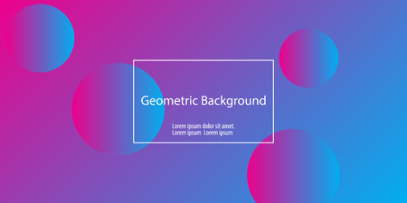 Geometric background. Minimal abstract cover design. Creative colorful wallpaper. Trendy gradient poster. Vector illustration.のイラスト素材