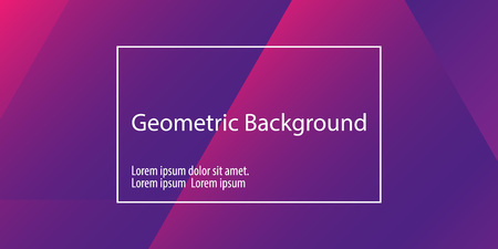 Geometric background. Minimal abstract cover design. Creative colorful wallpaper. Trendy gradient poster. Vector illustration.のイラスト素材