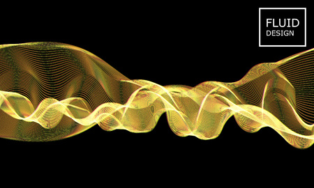 Flow shapes design. Liquid wave background. Abstract 3d flow shape.のイラスト素材