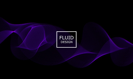 Flow shapes design. Liquid wave background. Abstract 3d flow shape.のイラスト素材