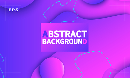 Fluid shapes composition. Wavy abstract cover design. Creative colorful wallpaper. Trendy gradient poster. Vector illustration.のイラスト素材