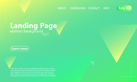 Website landing page. Geometric background. Minimal abstract cover design. Creative colorful wallpaper. Trendy gradient poster. Vector illustration.のイラスト素材