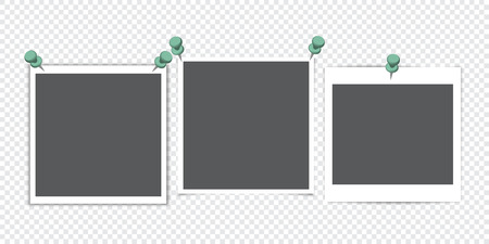 Photo frame with shadow on a transparent background.のイラスト素材