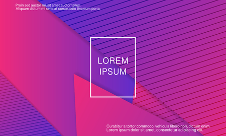 Geometric background. Minimal abstract cover design. Creative colorful wallpaper. Trendy gradient poster. Vector illustration.のイラスト素材