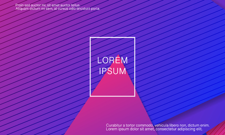 Geometric background. Minimal abstract cover design. Creative colorful wallpaper. Trendy gradient poster. Vector illustration.のイラスト素材
