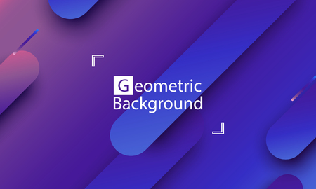 Geometric background. Minimal abstract cover design. Creative colorful wallpaper. Trendy gradient poster. Vector illustration.のイラスト素材