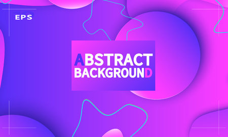 Fluid shapes composition. Wavy abstract cover design. Creative colorful wallpaper. Trendy gradient poster. Vector illustration.のイラスト素材