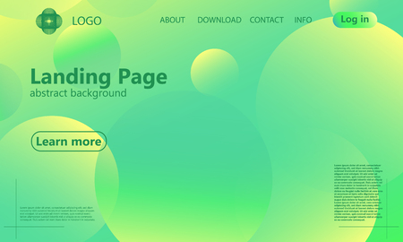 Website landing page. Geometric background. Minimal abstract cover design. Creative colorful wallpaper. Trendy gradient poster. Vector illustration.のイラスト素材
