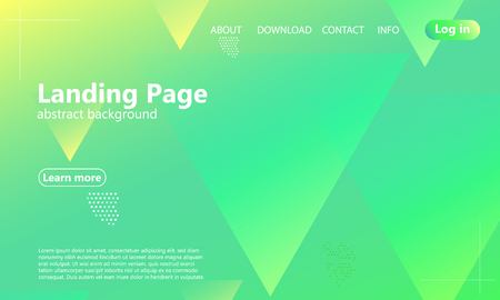 Website landing page. Geometric background. Minimal abstract cover design. Creative colorful wallpaper. Trendy gradient poster. Vector illustration.のイラスト素材