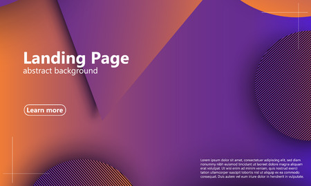Website landing page. Geometric background. Minimal abstract cover design. Creative colorful wallpaper. Trendy gradient poster. Vector illustration.のイラスト素材
