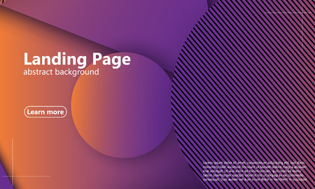 Website landing page. Geometric background. Minimal abstract cover design. Creative colorful wallpaper. Trendy gradient poster. Vector illustration.のイラスト素材