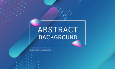 Fluid shapes composition. Modern abstract cover design. Creative colorful wallpaper. Trendy gradient poster. Vector illustration.のイラスト素材