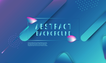 Fluid shapes composition. Modern abstract cover design. Creative colorful wallpaper. Trendy gradient poster. Vector illustration.のイラスト素材