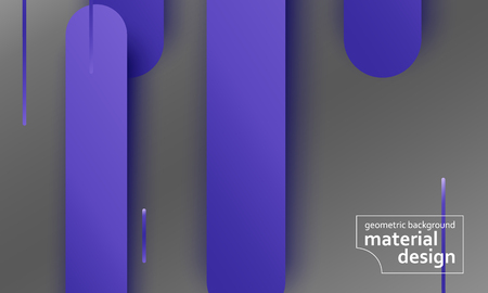 Geometric background. Material design. Minimal abstract cover. Creative colorful wallpaper. Trendy gradient poster. Vector illustration.のイラスト素材