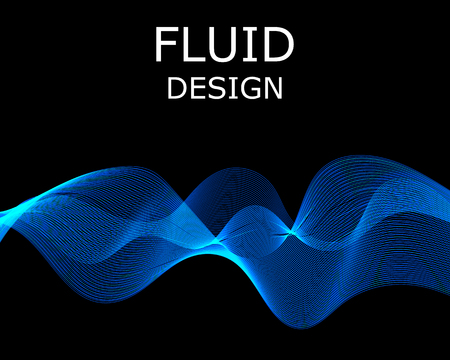 Wave colorful texture on dark background. Flow shapes design. Liquid wave background. Abstract 3d fluid shape. Color pattern. Modern fluid colors.のイラスト素材