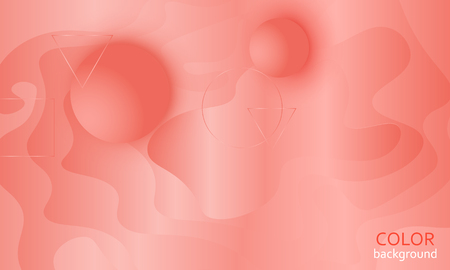 Coral color background. Fluid shapes pattern. Vector illustration. Colorful gradient.のイラスト素材