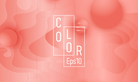Coral color background. Fluid shapes pattern. Vector illustration. Colorful gradient.のイラスト素材