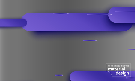 Geometric background. Material design. Minimal abstract cover. Creative colorful wallpaper. Trendy gradient poster. Vector illustration.のイラスト素材