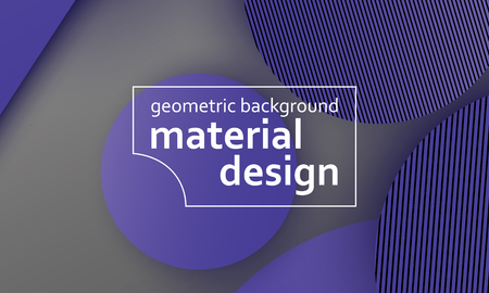 Geometric background. Material design. Minimal abstract cover. Creative colorful wallpaper. Trendy gradient poster. Vector illustration.のイラスト素材