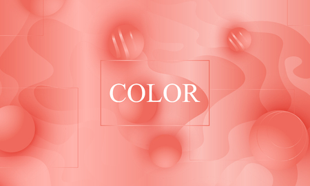 Coral color background. Fluid shapes pattern. Vector illustration. Colorful gradient.のイラスト素材