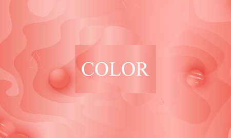 Coral color background. Fluid shapes pattern. Vector illustration. Colorful gradient.のイラスト素材