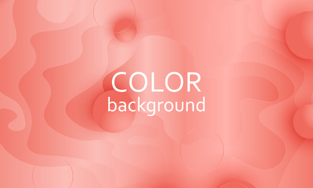 Coral color background. Fluid shapes pattern. Vector illustration. Colorful gradient.のイラスト素材