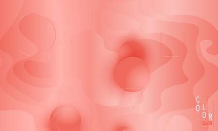 Coral color background. Fluid shapes pattern. Vector illustration. Colorful gradient.のイラスト素材