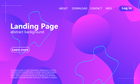 Website landing page. Fluid background. Minimal abstract cover design. Creative colorful wallpaper. Trendy gradient poster. Vector illustration.のイラスト素材