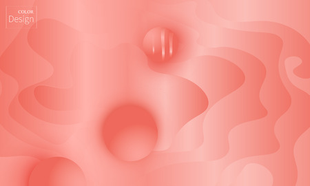 Coral color background. Fluid shapes pattern. Vector illustration. Colorful gradient.のイラスト素材