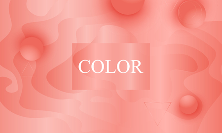 Coral color background. Fluid shapes pattern. Vector illustration. Colorful gradient.のイラスト素材